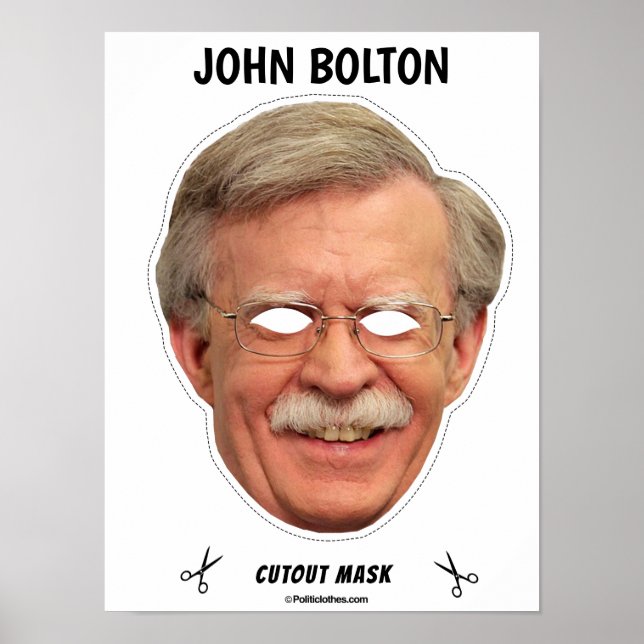 Affiche JOHN BOLTON Masque Halloween (Devant)