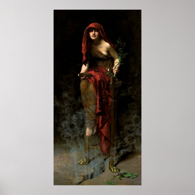 Affiche John Collier Prêtre de Delphes (Devant)