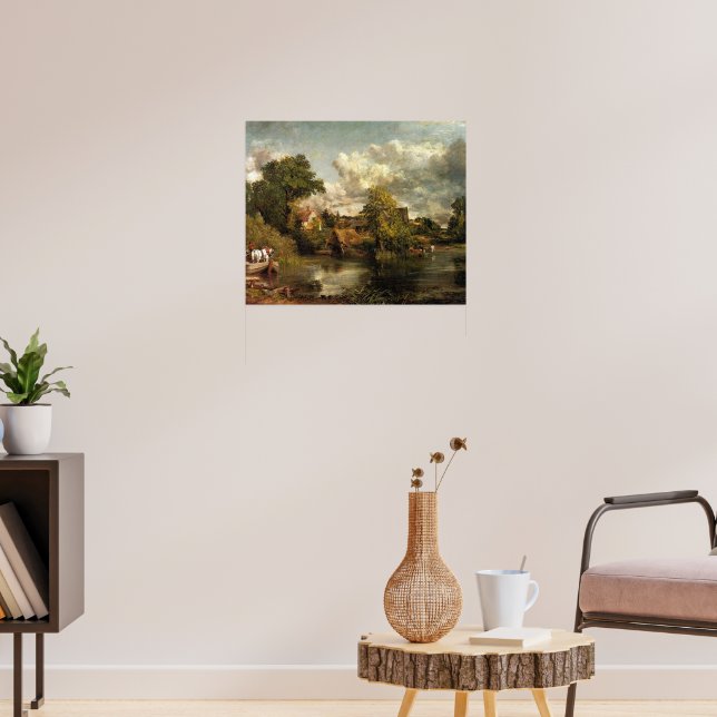 Affiche John Constable - Le Cheval Blanc oeuvre d'art (Salon 3)
