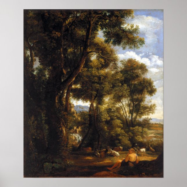 Affiche John Constable Paysage avec Goatherd et Chèvres (Devant)