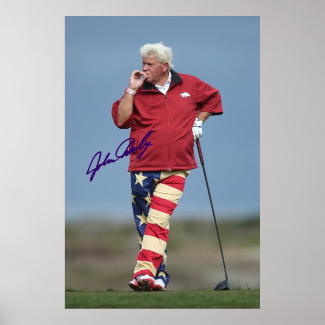 Affiche John Daly Signé Fumer Golf Photo Imprimer l'affich (Devant)