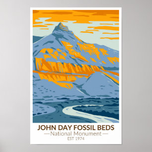 Affiche John Day Fossil Beds National Monument Oregon
