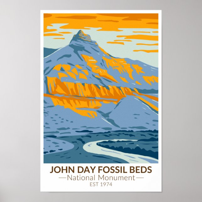 Affiche John Day Fossil Beds National Monument Oregon (Devant)