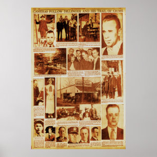 Affiche John Dillinger Sur la piste du crime Ennemi public