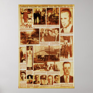 Affiche John Dillinger Sur la piste du crime Ennemi public