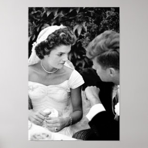 Affiche John et Jackie Kennedy à leur Mariage - 1953
