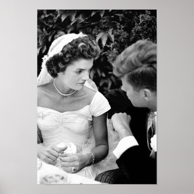 Affiche John et Jackie Kennedy à leur Mariage - 1953 (Devant)