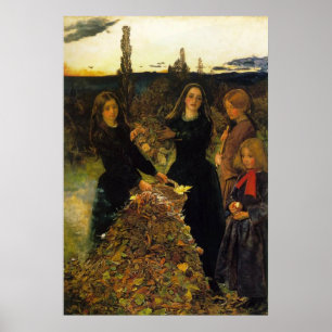 Affiche John Everett Millais Feuilles d'automne