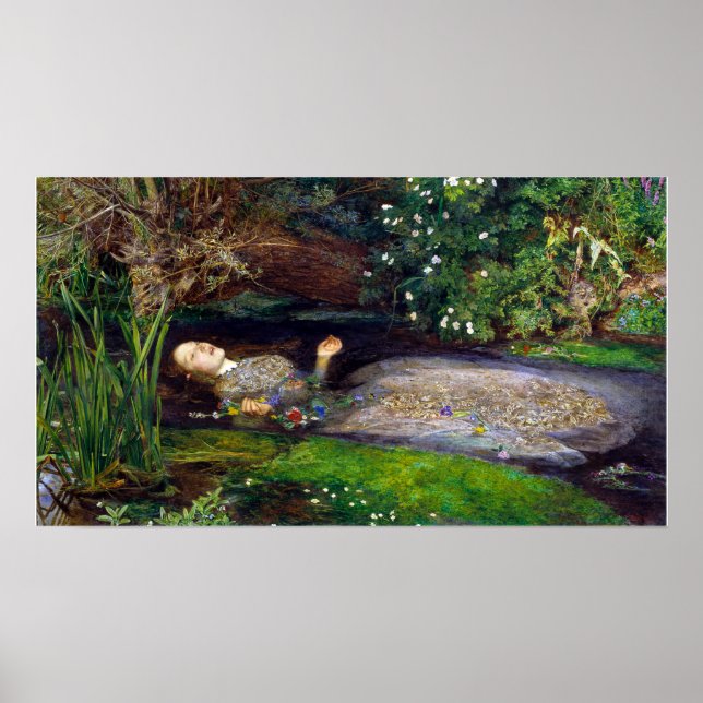 Affiche John Everett Millais Ophelia (Devant)
