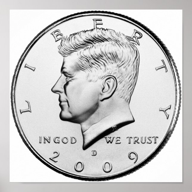 Affiche John F. Kennedy Half-Dollar (Devant)