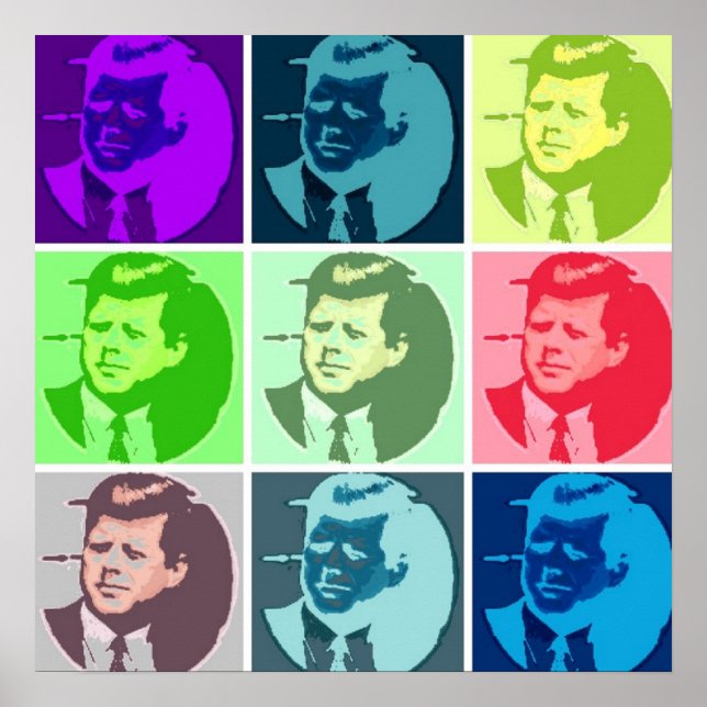 Affiche John F Kennedy/JFK Pop Art (Devant)