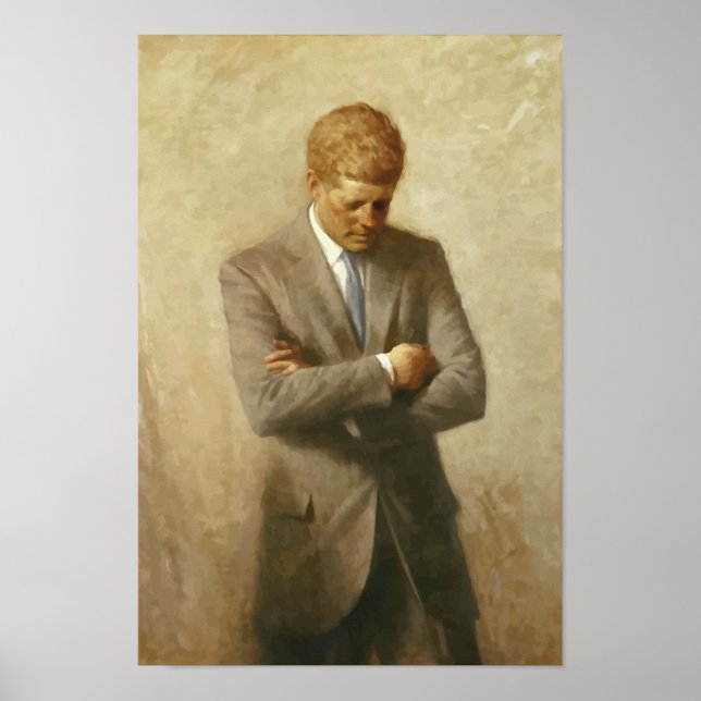 Affiche John F. Kennedy Peinture (Devant)