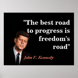 Affiche John F. Kennedy Quote On Freedom