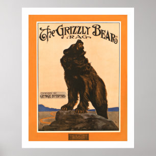 Affiche John Frew - Grizzly Bear Rag  