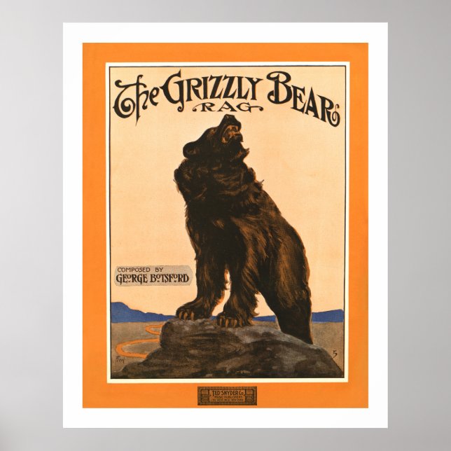 Affiche John Frew - Grizzly Bear Rag   (Devant)