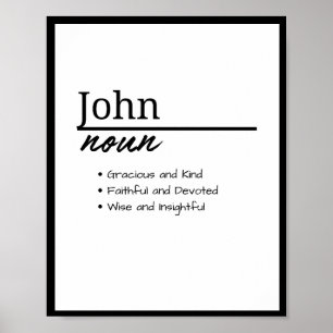Affiche John, Garçon Nom Personnalisé Définition