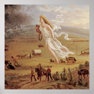 Affiche John Gast - Progrès américain