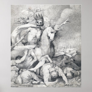 Affiche John Hamilton Mortimer Décès sur un cheval pâle