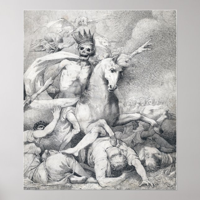 Affiche John Hamilton Mortimer Décès sur un cheval pâle (Devant)