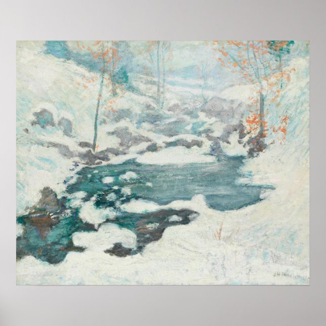Affiche John Henry Twachtman - Icebound, Peinture (Devant)