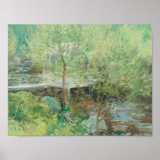 Affiche John Henry Twachtman - Le Pont Blanc (Devant)