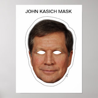 Affiche John Kasich Mask