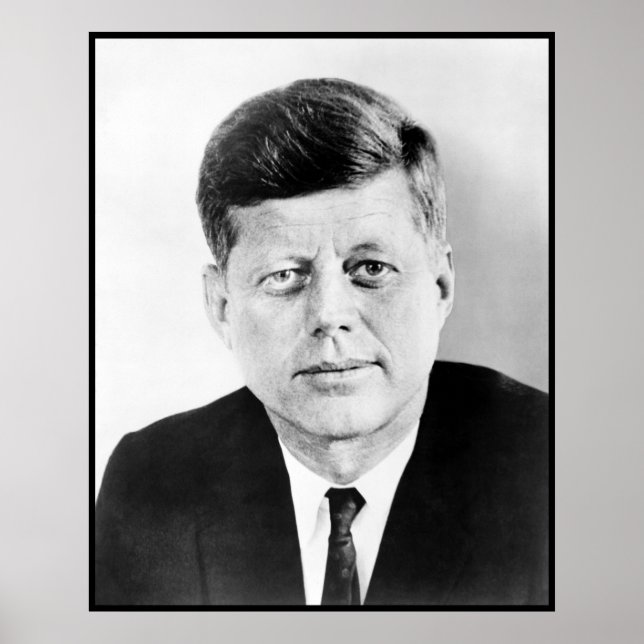 Affiche John Kennedy Portrait de la Maison-Blanche préside (Devant)
