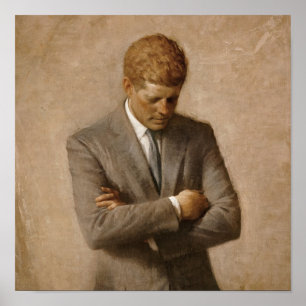 Affiche John Kennedy, portrait présidentiel de la Maison B