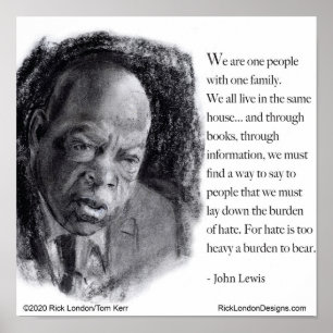 Affiche John Lewis & Citation Portrait Beau