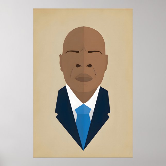 Affiche John Lewis, icône des créateurs de l'histoire noir (Devant)