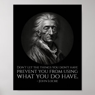 Affiche John Locke Citation - Philosophie politique Clical