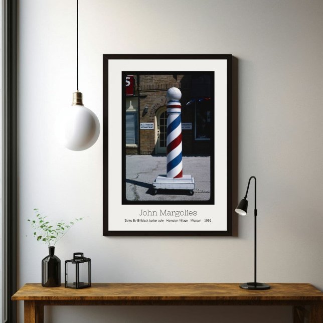 AFFICHE JOHN MARGOLIES - BARBER HAMPTON VILLAGE MISSOURI (Créateur téléchargé)