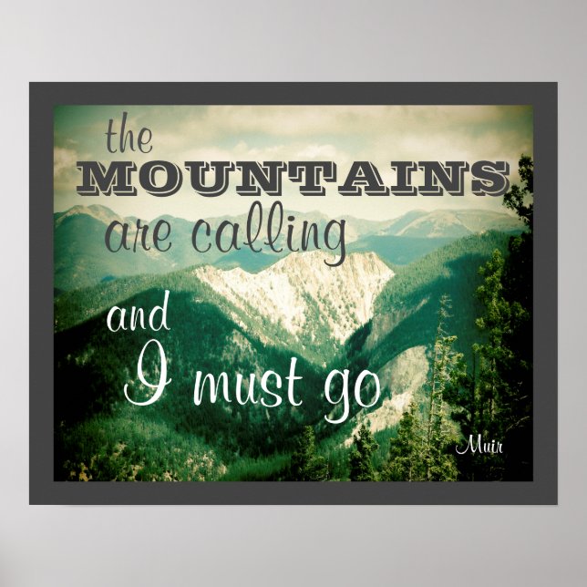 affiche John Muir cite les montagnes (Devant)