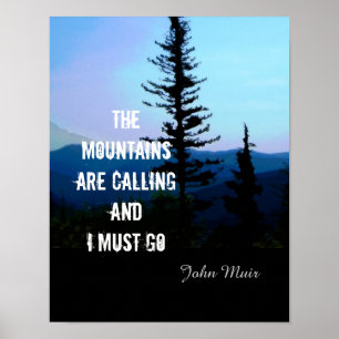 affiche John Muir cite les montagnes