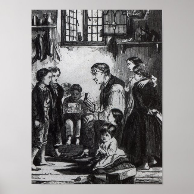 Affiche John Pounds enseignant aux enfants à sa maison (Devant)