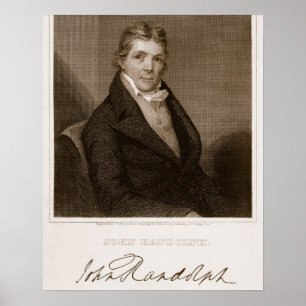 Affiche John Randolph (1773-1833) gravé par Thomas B. We