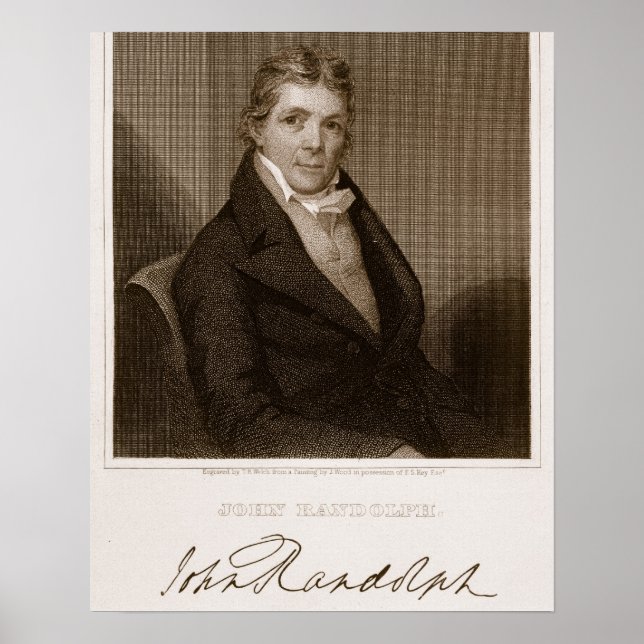 Affiche John Randolph (1773-1833) gravé par Thomas B. We (Devant)