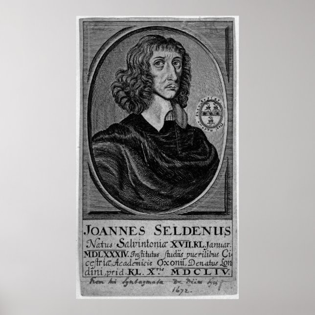 Affiche John Selden, 1672 (Devant)