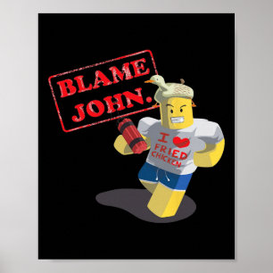 Affiche John Shedletsky J'aime le poulet frit Je suis la n