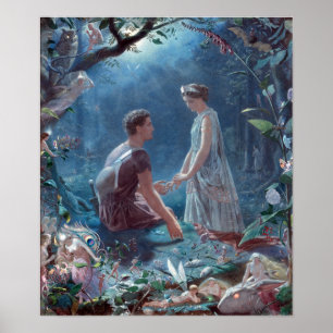 Affiche John Simmons Hermia et Lysander Une nuit d'été