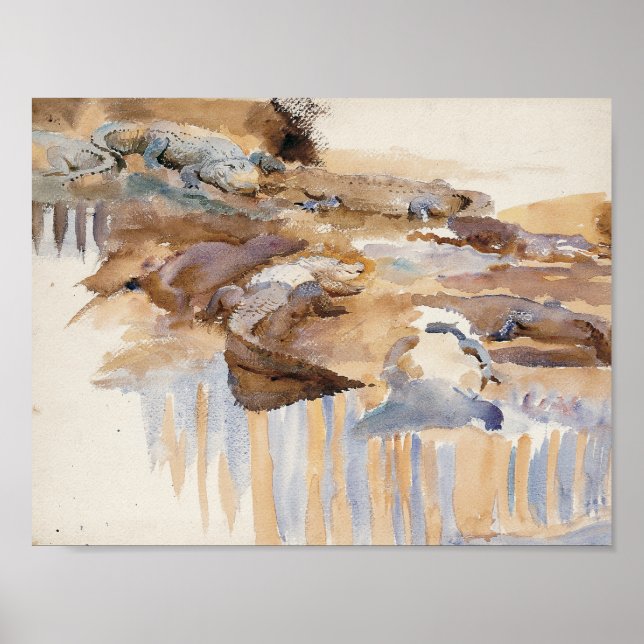 Affiche John Singer Sargent - Alligators (Devant)