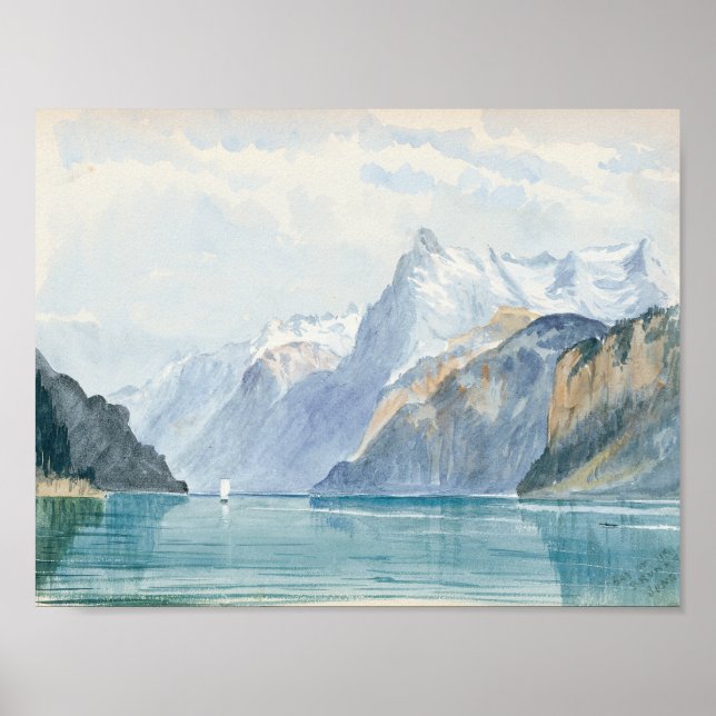 Affiche John Singer Sargent - Baie d'Uri, Brunnen (Devant)