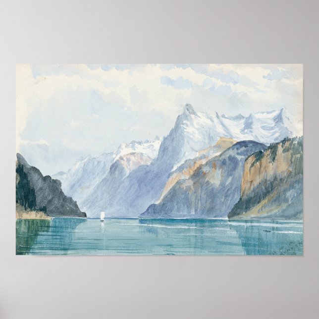 Affiche John Singer Sargent - Baie d'Uri, Brunnen (Devant)