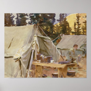 Affiche John Singer Sargent - Camp au lac O'Hara