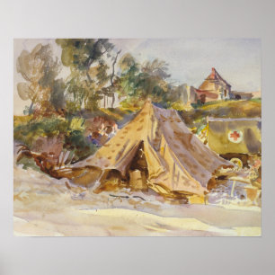 Affiche John Singer Sargent - Camp avec Ambulance