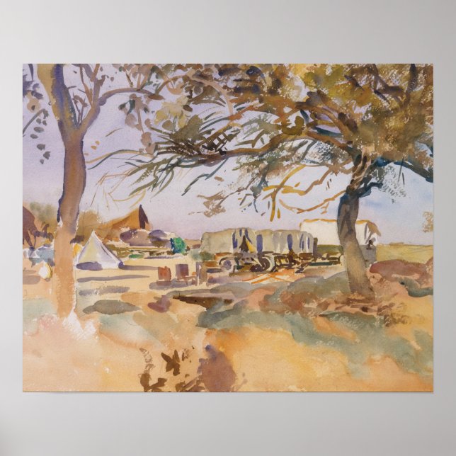 Affiche John Singer Sargent - Camp militaire (Devant)