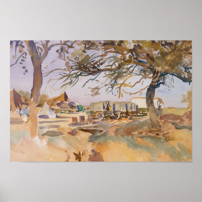 Affiche John Singer Sargent - Camp militaire (Devant)