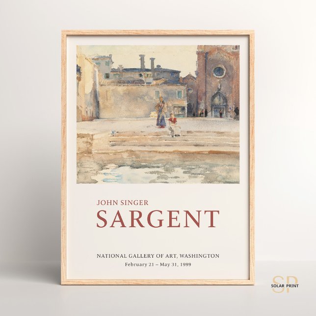 Affiche John Singer Sargent Campo dei Frari Venice Paint (Créateur téléchargé)