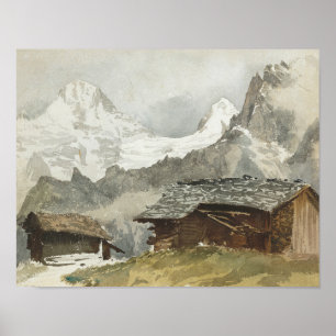 Affiche John Singer Sargent - Chalets, Breithorn, Murren