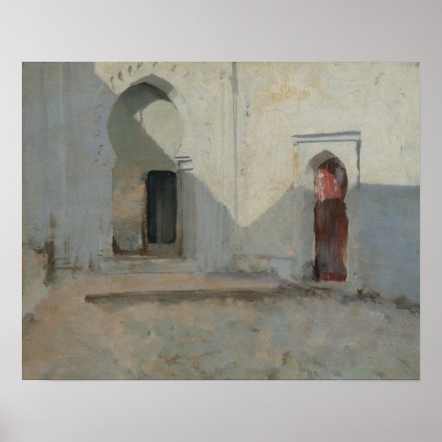 Affiche John Singer Sargent - Cour, Tetuan, Maroc (Devant)